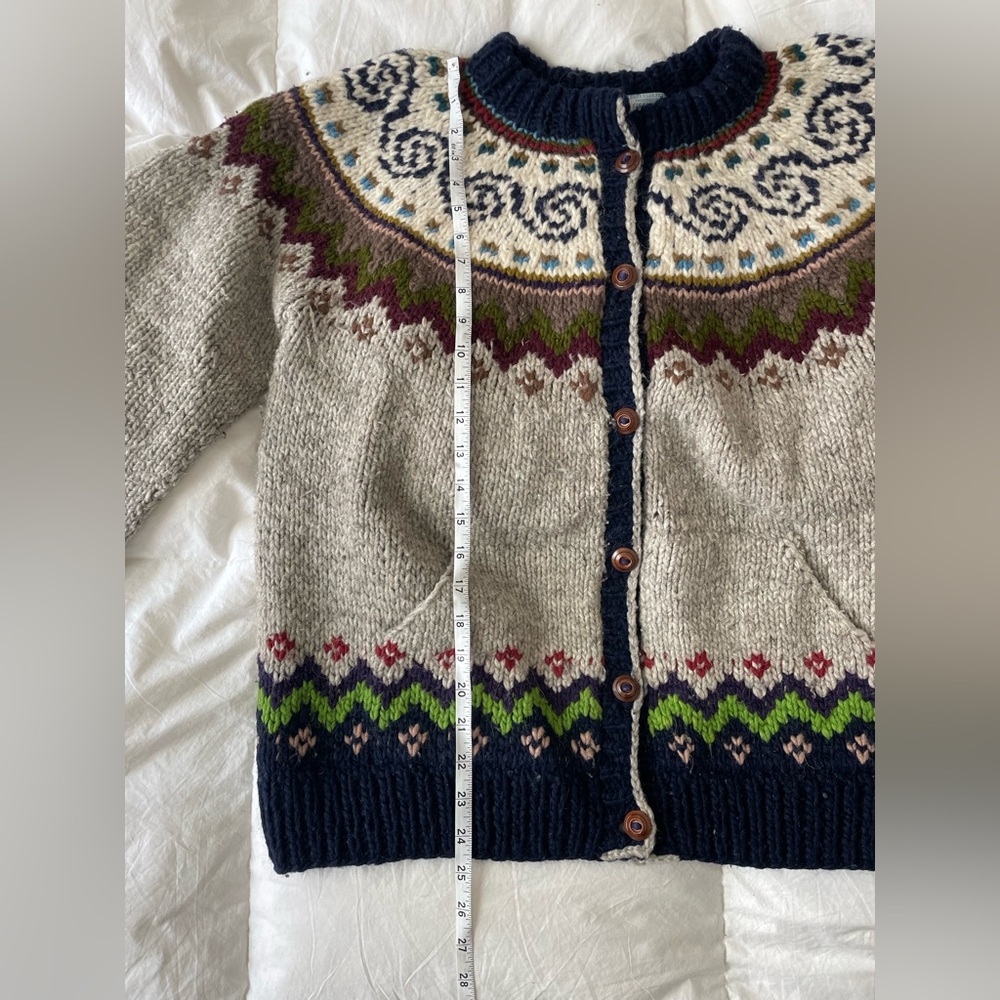Vintage Handmade Sisandina 100% Natural Wool Sweater - Picture 10 of 14